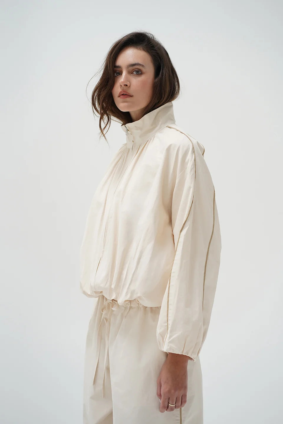 LNA Axis Zip Jacket - Off White
