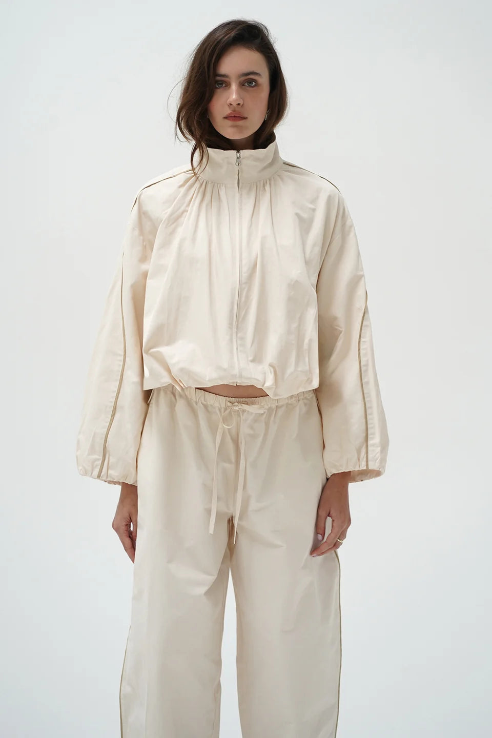 LNA Axis Zip Jacket - Off White