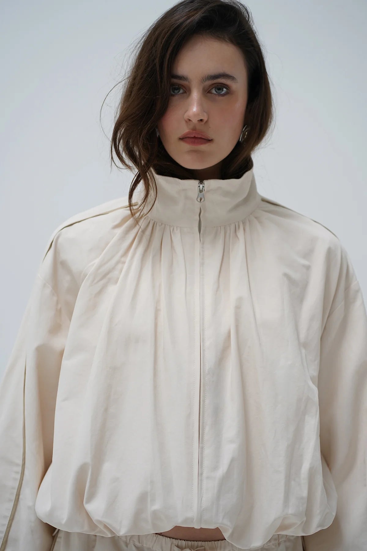 LNA Axis Zip Jacket - Off White