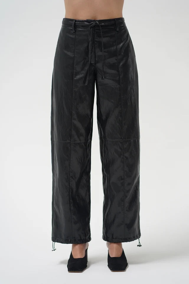 LNA Brixton Faux Leather Pant - Black