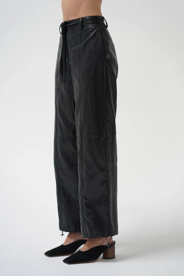 LNA Brixton Faux Leather Pant - Black