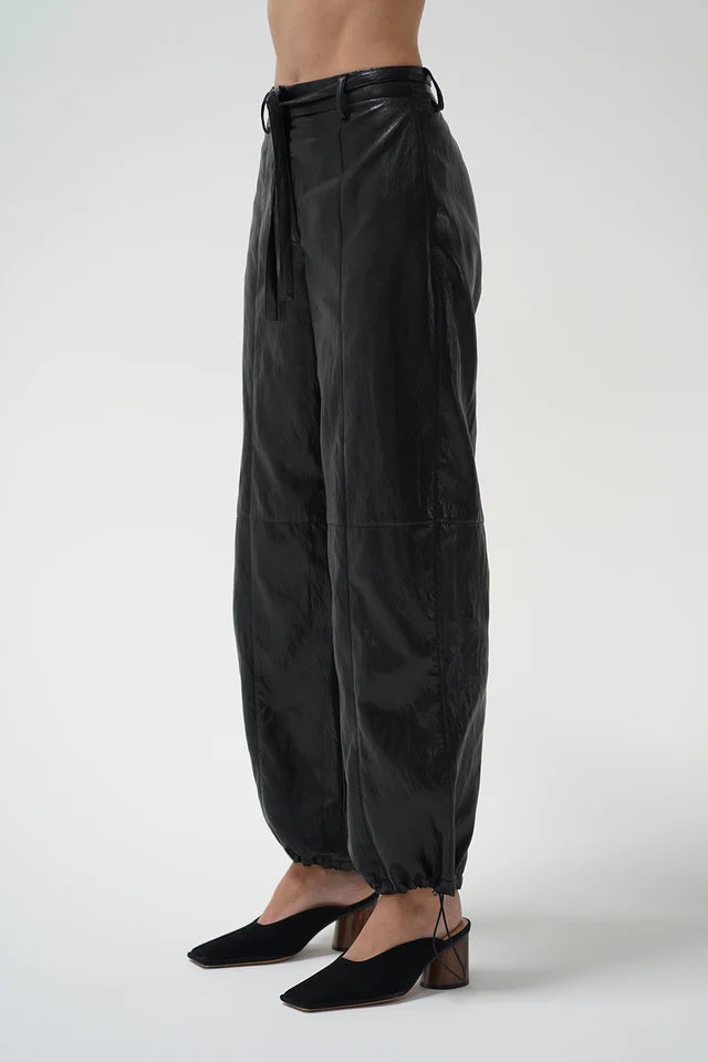 LNA Brixton Faux Leather Pant - Black