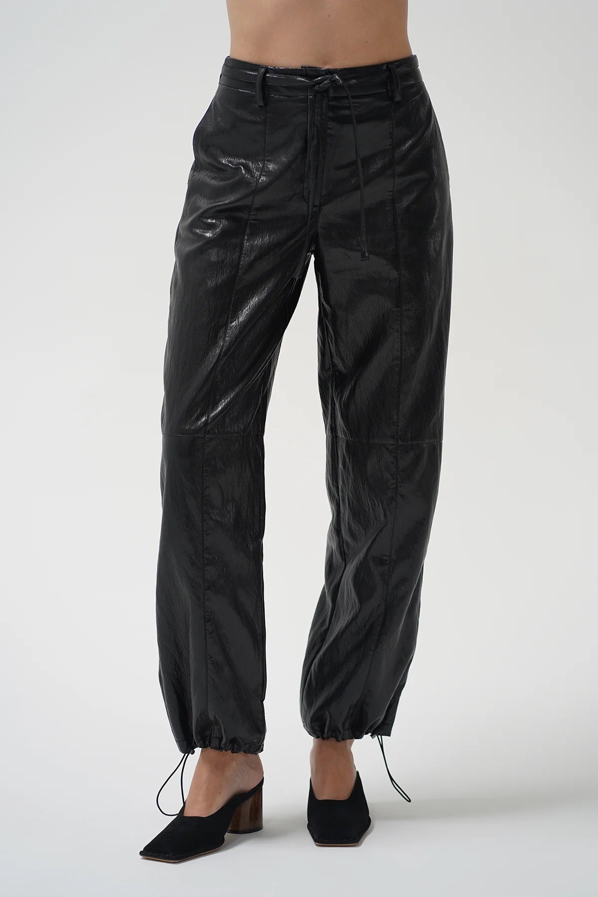 LNA Brixton Faux Leather Pant - Black