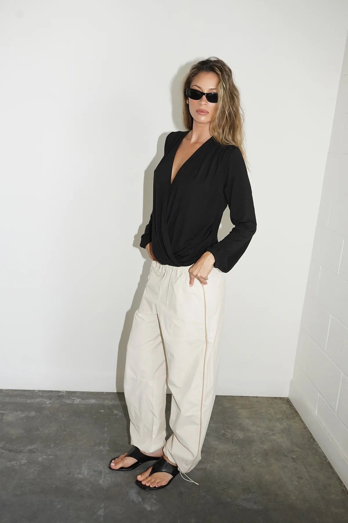 LNA Meridian Nylon Jogger - Off White