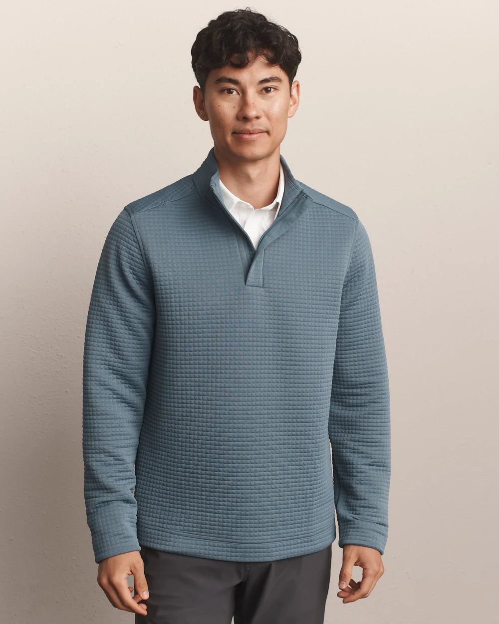 Rhone Apparel Landmark 1/4 Zip- Shadow Blue
