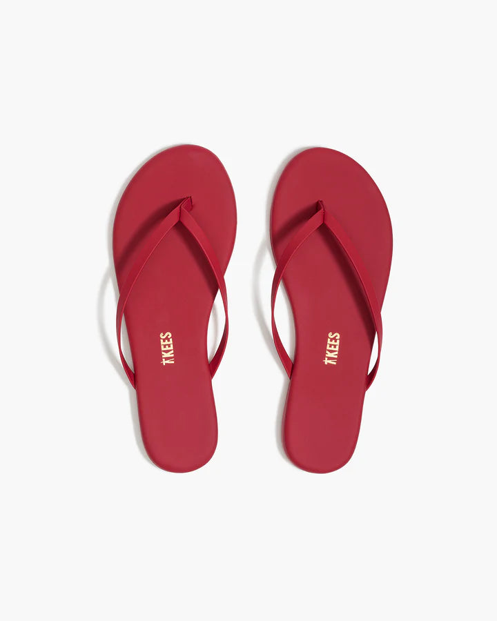 Tkees Lily Solids Flip-Flops - Red