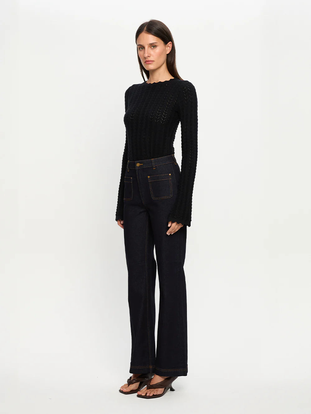 Kivari Logan Knit Top - Black