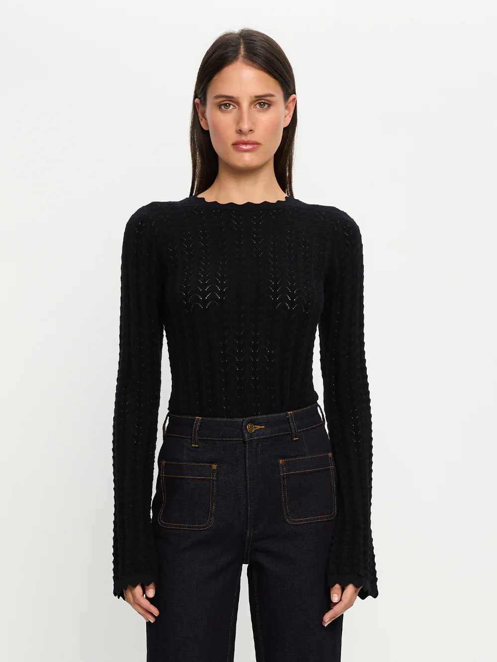 Kivari Logan Knit Top - Black