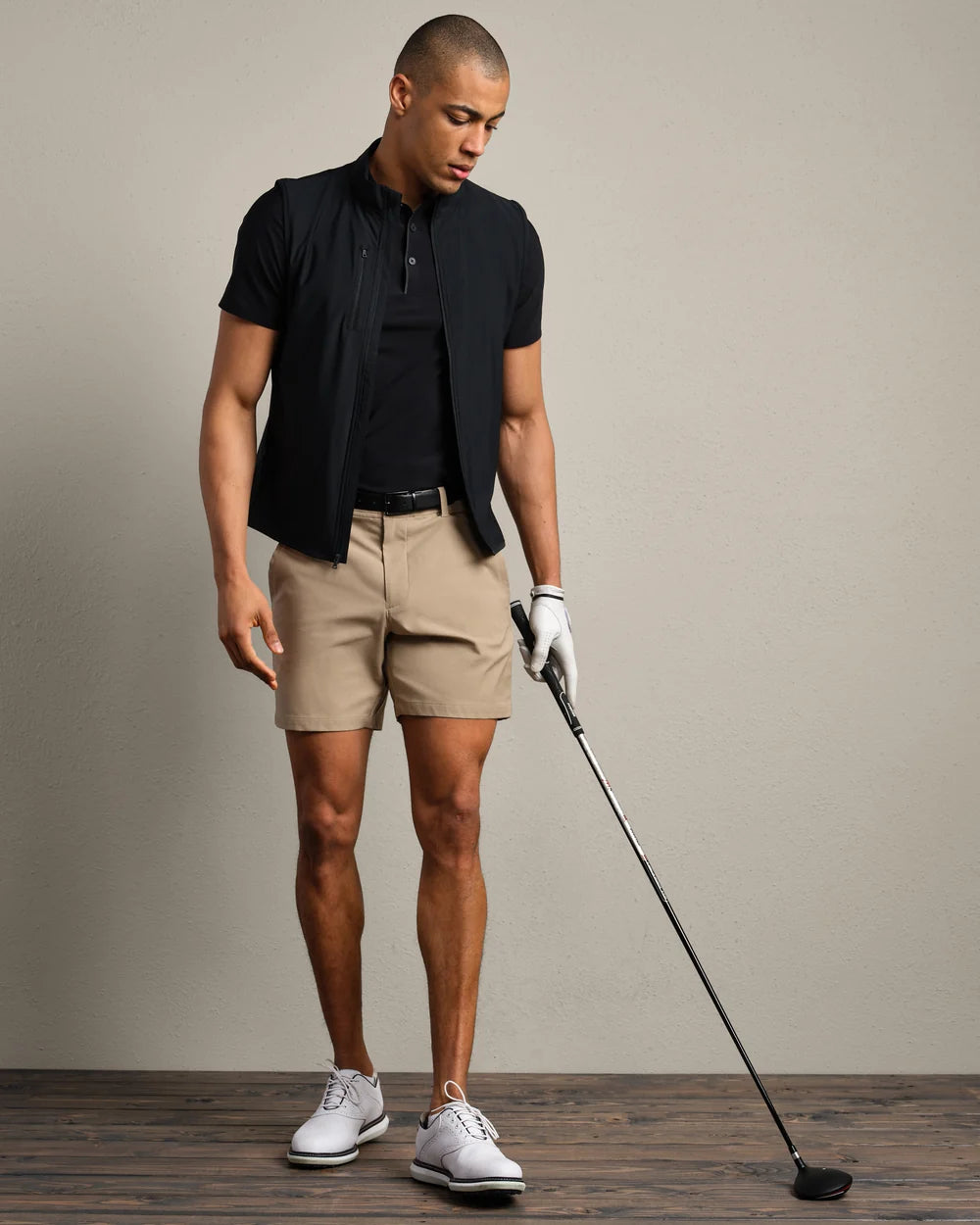 Rhone Apparel Long Game Vest- Pure Black