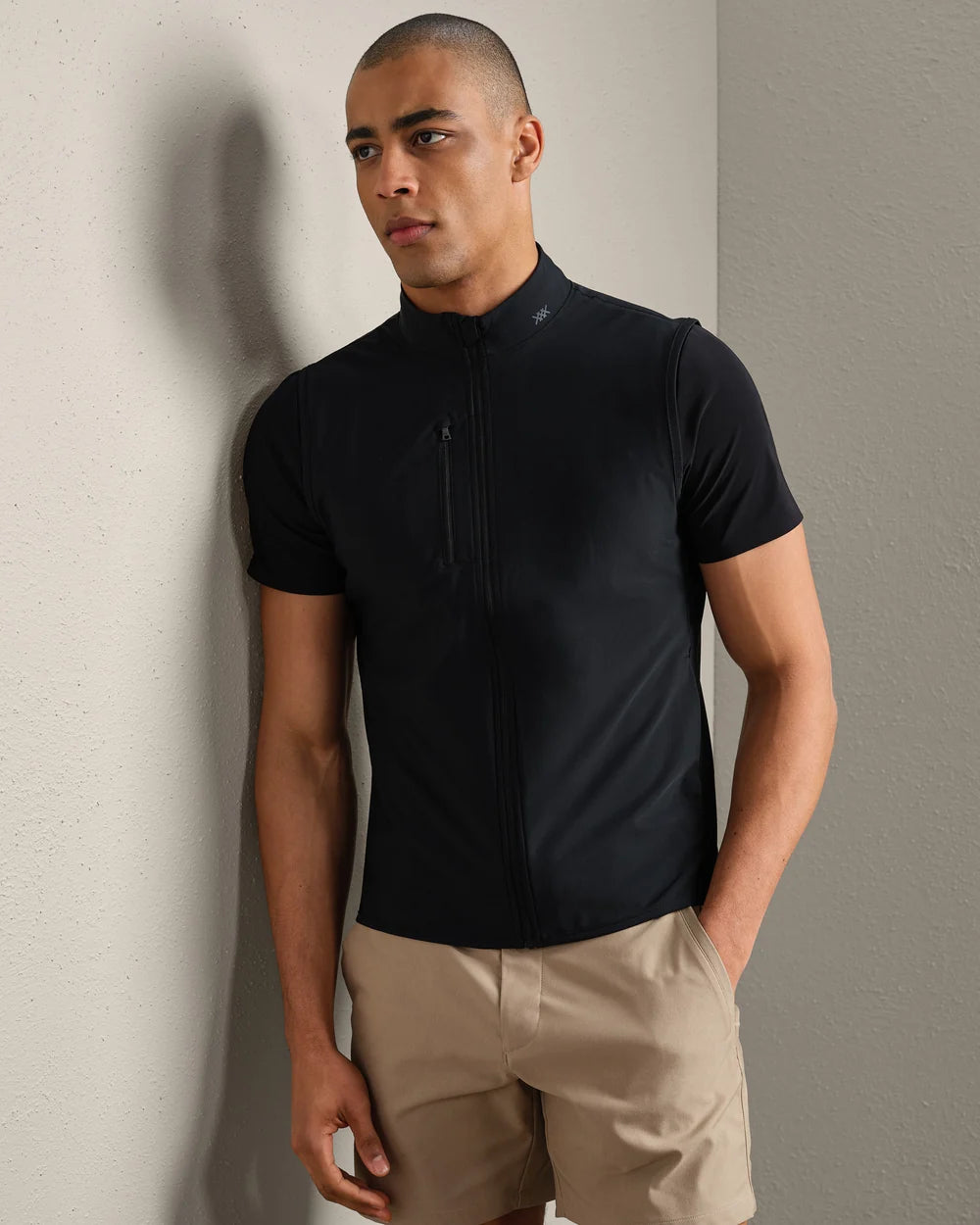 Rhone Apparel Long Game Vest- Pure Black