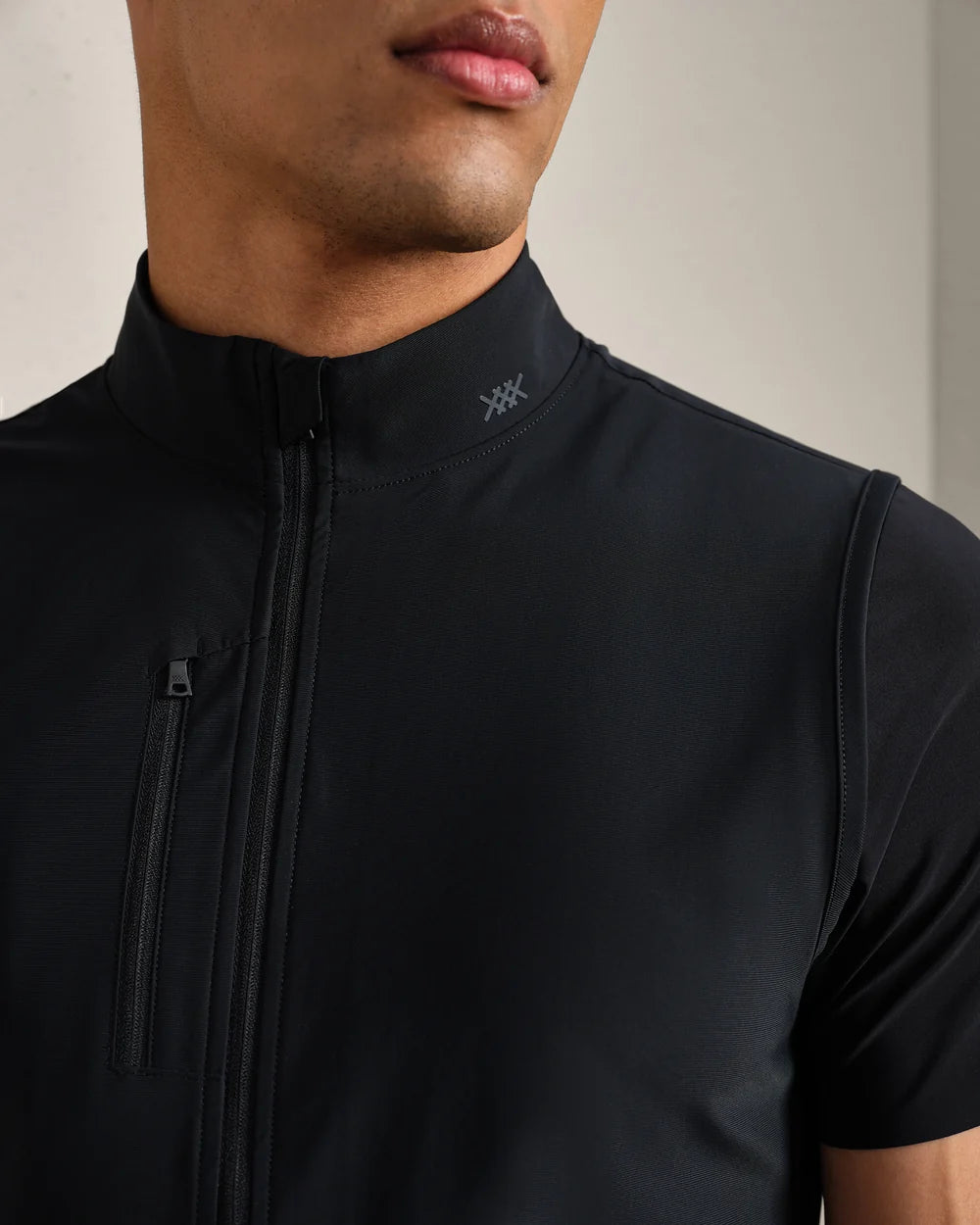 Rhone Apparel Long Game Vest- Pure Black
