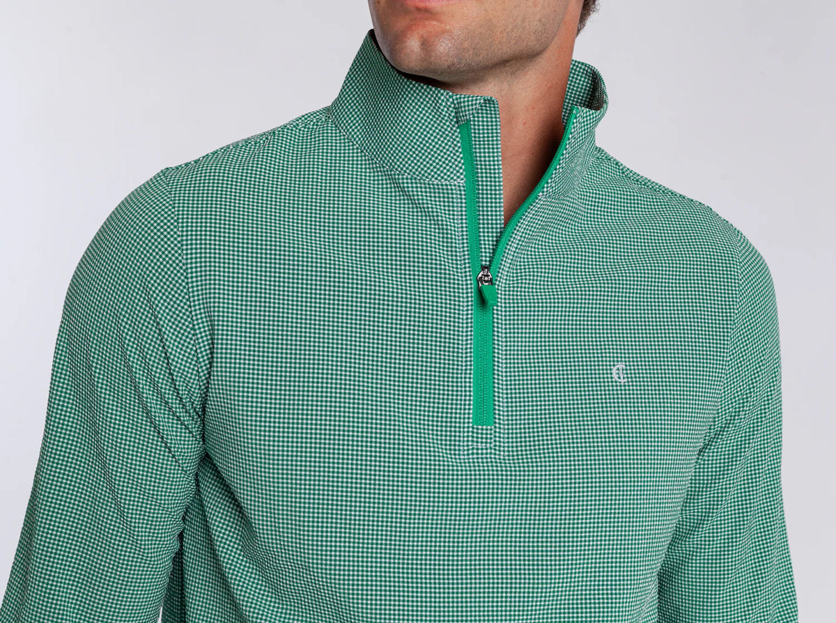 Criquet Seersucker Performance Pullover - Green