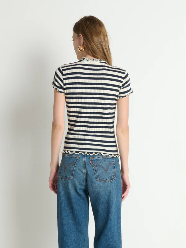 Nation Ltd. Natalia Top- Crinkle Stripe