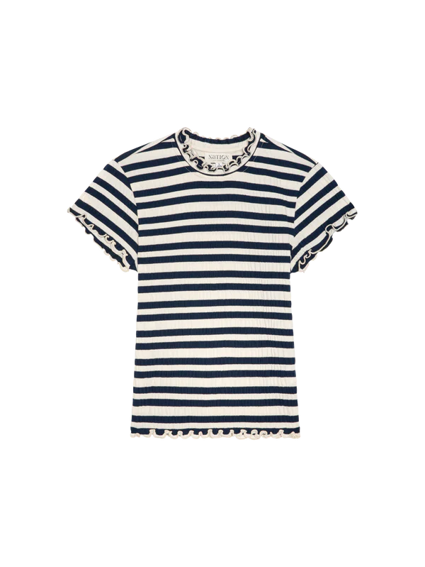 Nation Ltd. Natalia Top- Crinkle Stripe