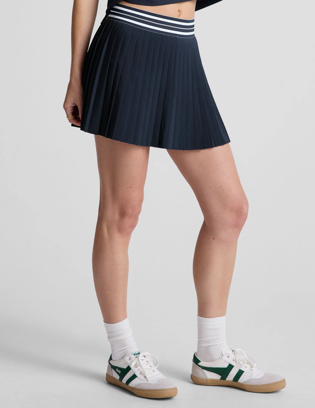 Beyond Yoga If You Pleats Mini Skirt - Nocturnal Navy