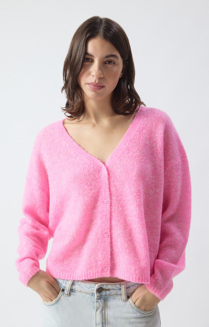 American Vintage Nuggy Cardigan - Fluo Petunia Mélange