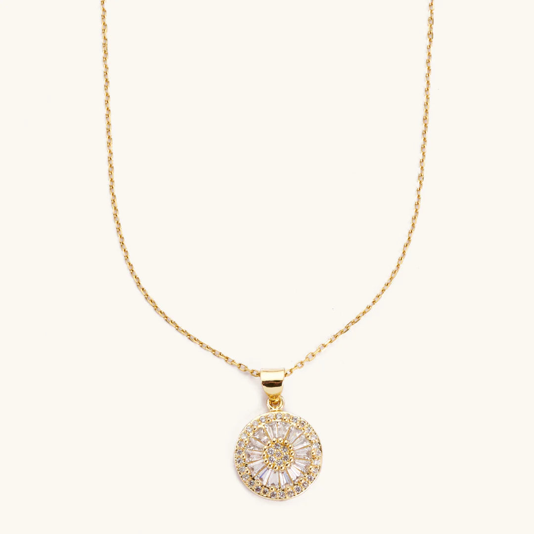 Nikki Smith Antique Crystal Necklace - Adjustable Gold Necklace