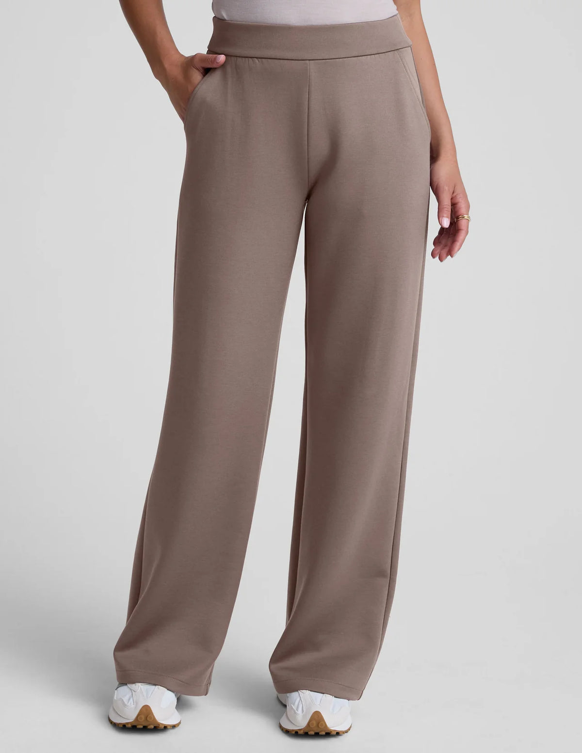 Beyond Yoga In The Flow Wide Leg Pant - Cappuccino
