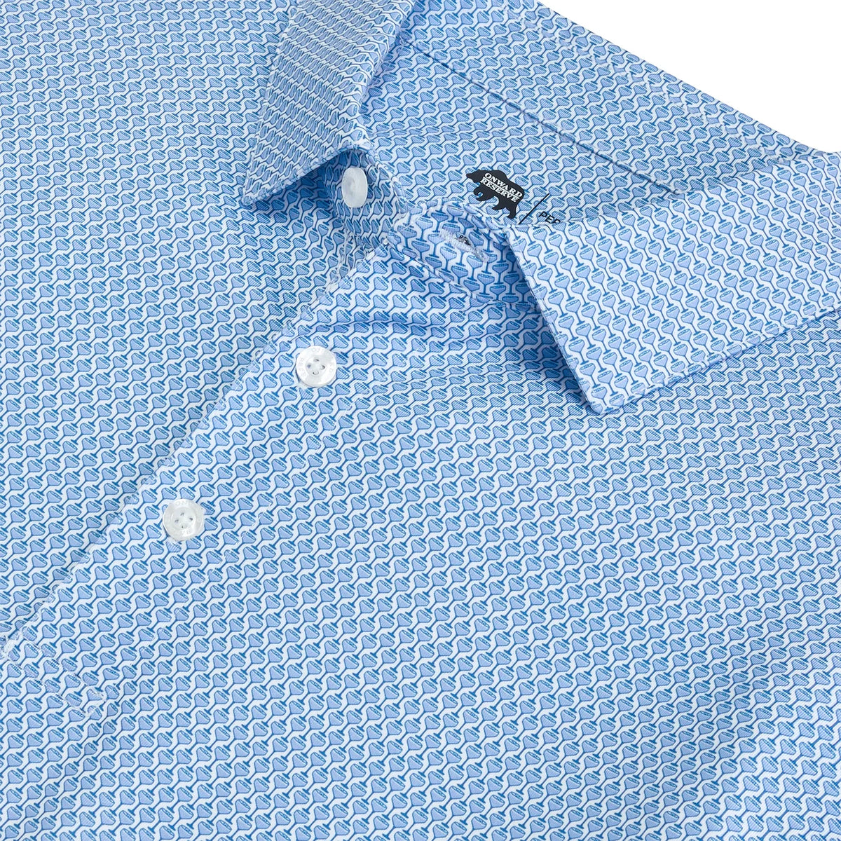 Onward Reserve Night Owl Printed Performance Polo - Delft
