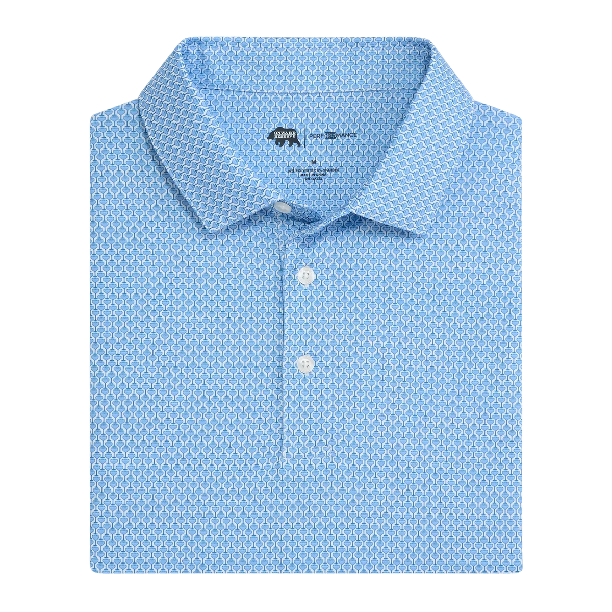 Onward Reserve Night Owl Printed Performance Polo - Delft