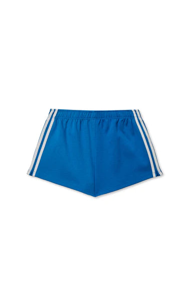 Perfect White Tee Mikayla Pureform Sport Short w/ Side Stripe - Cobalt