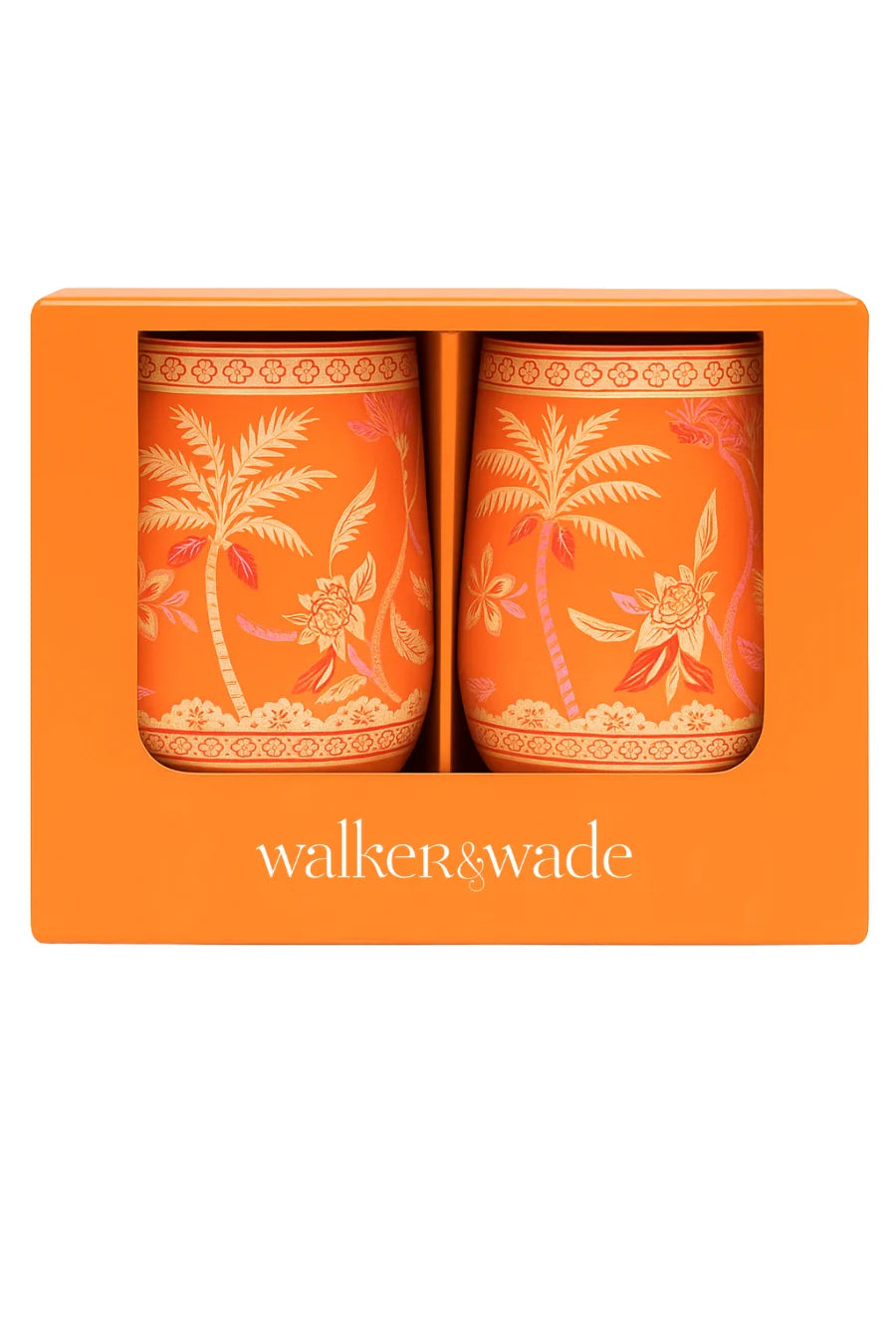 Walker & Wade Wine Tumbler (Set of 2) / Orange Palm