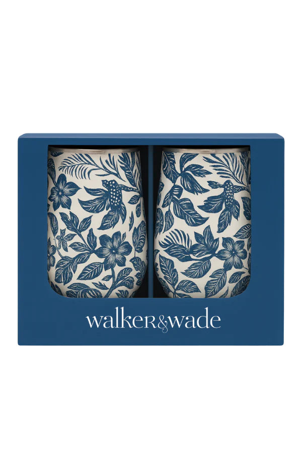 Walker & Wade Wine Tumbler (Set of 2) / Blue Banana Toucan