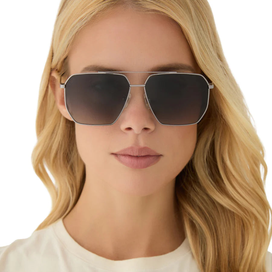 DIFF Eyewear Berkely Polarized Sunglasses - Gunmetal + Grey