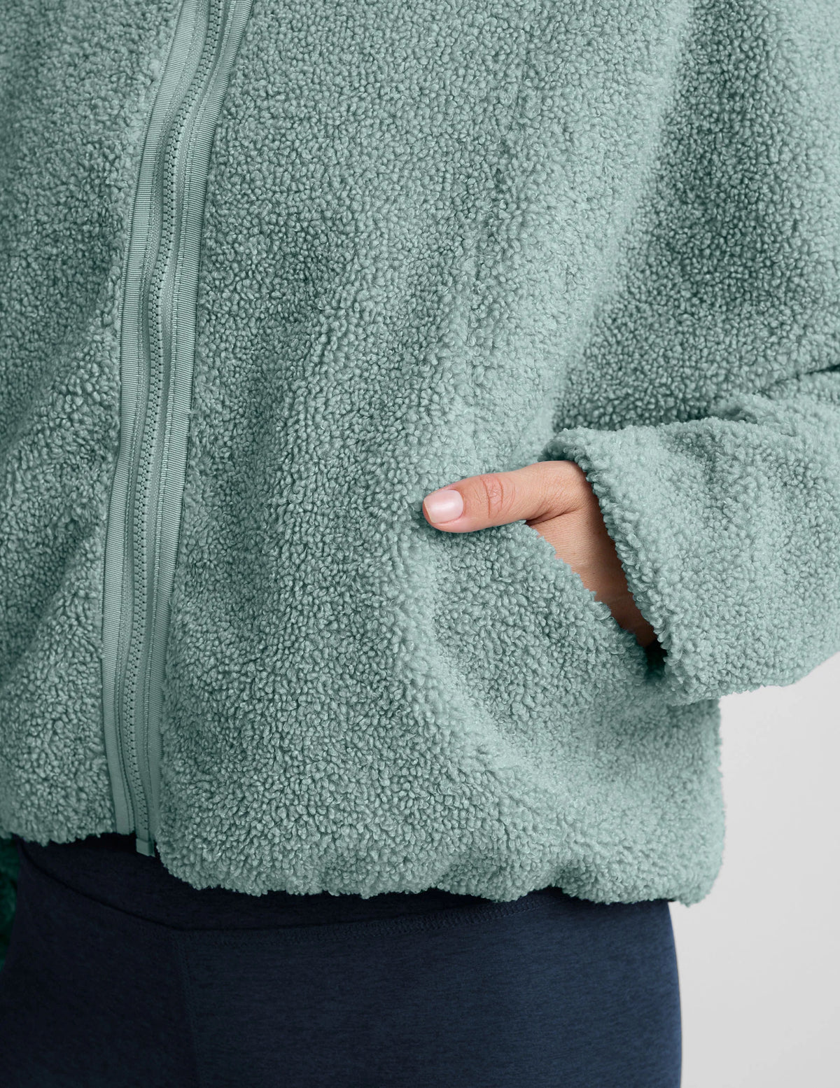 Beyond Yoga Unity Zip Jacket - Misty Blue Heather