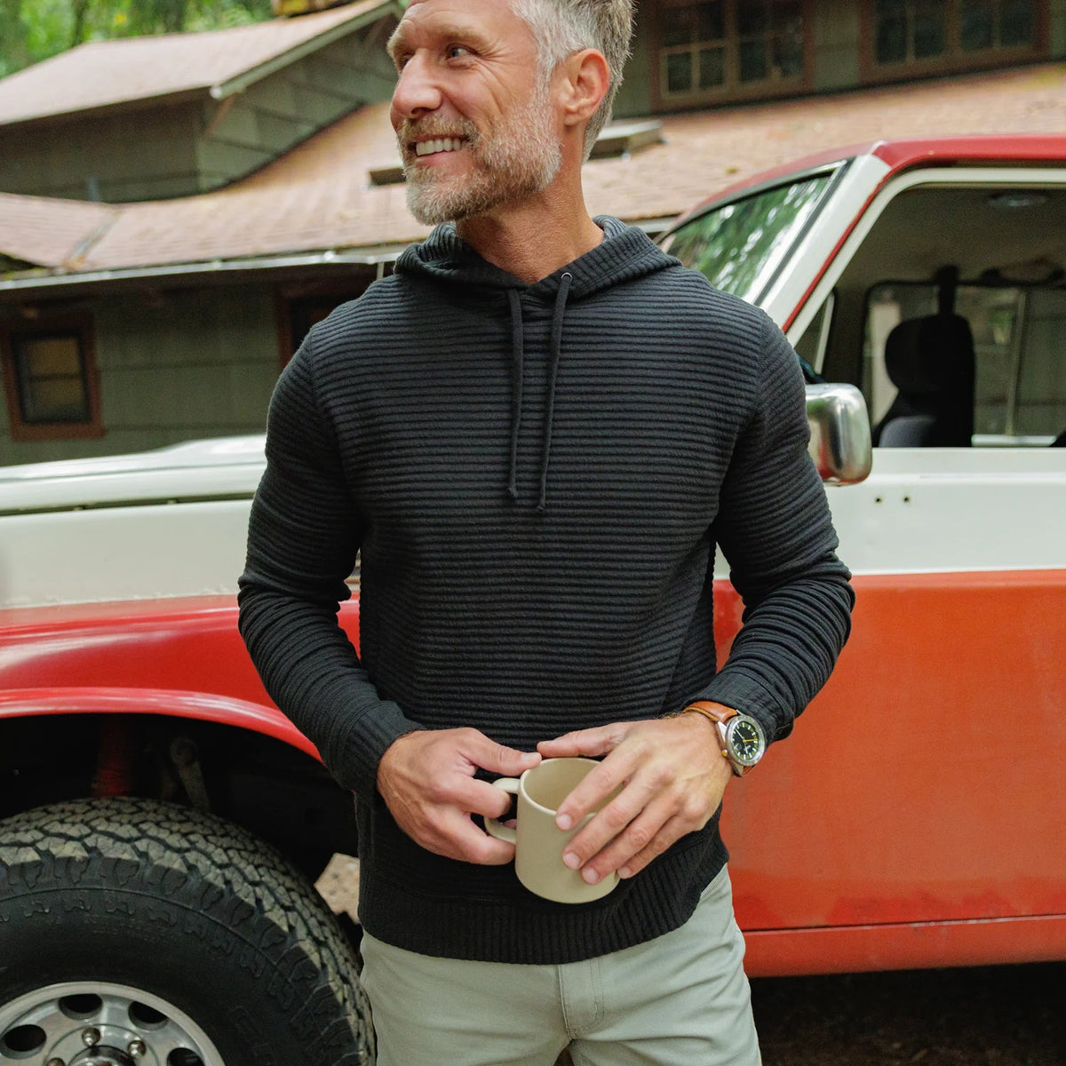 Criquet Quilted Hoodie- Black Key