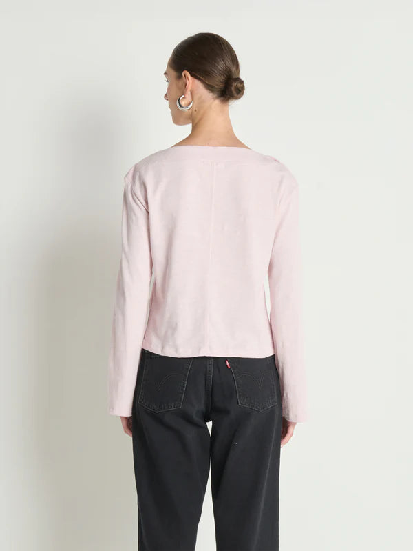 Nation Ltd. Rochelle Boatneck Tee- Blush