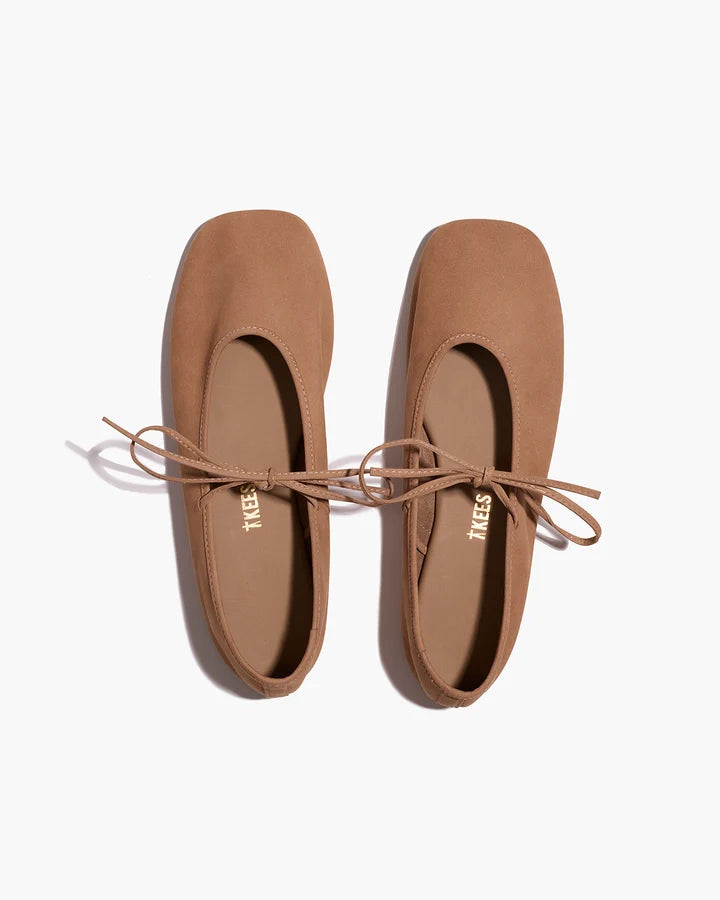 Tkees Square Toe Reese Suede- Cocobutter
