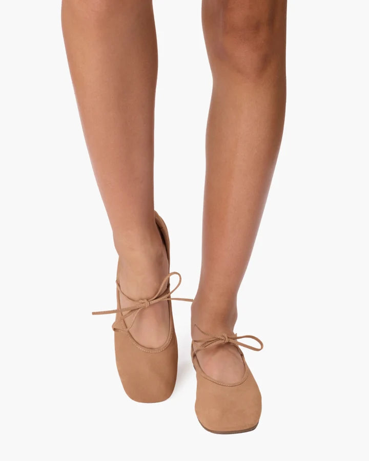 Tkees Square Toe Reese Suede- Cocobutter