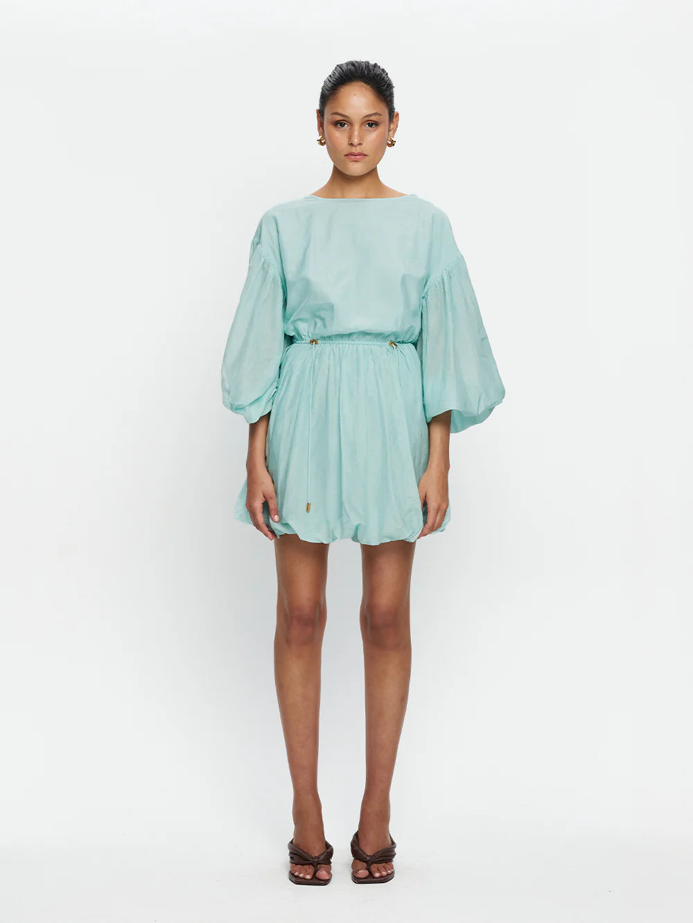 Kivari Riley Bubble Hem Mini Dress - Mint