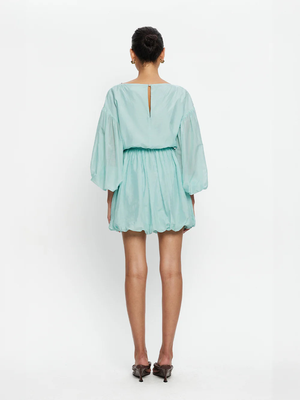 Kivari Riley Bubble Hem Mini Dress - Mint