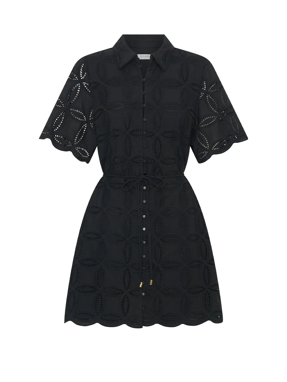 Kivari Rio Mini Shirt Dress- Black