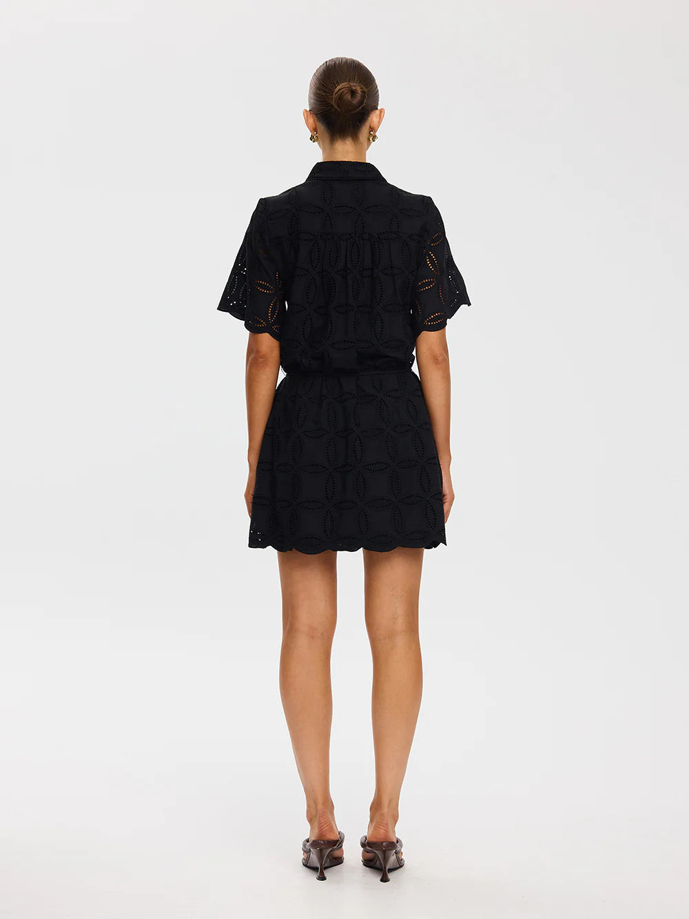 Kivari Rio Mini Shirt Dress- Black