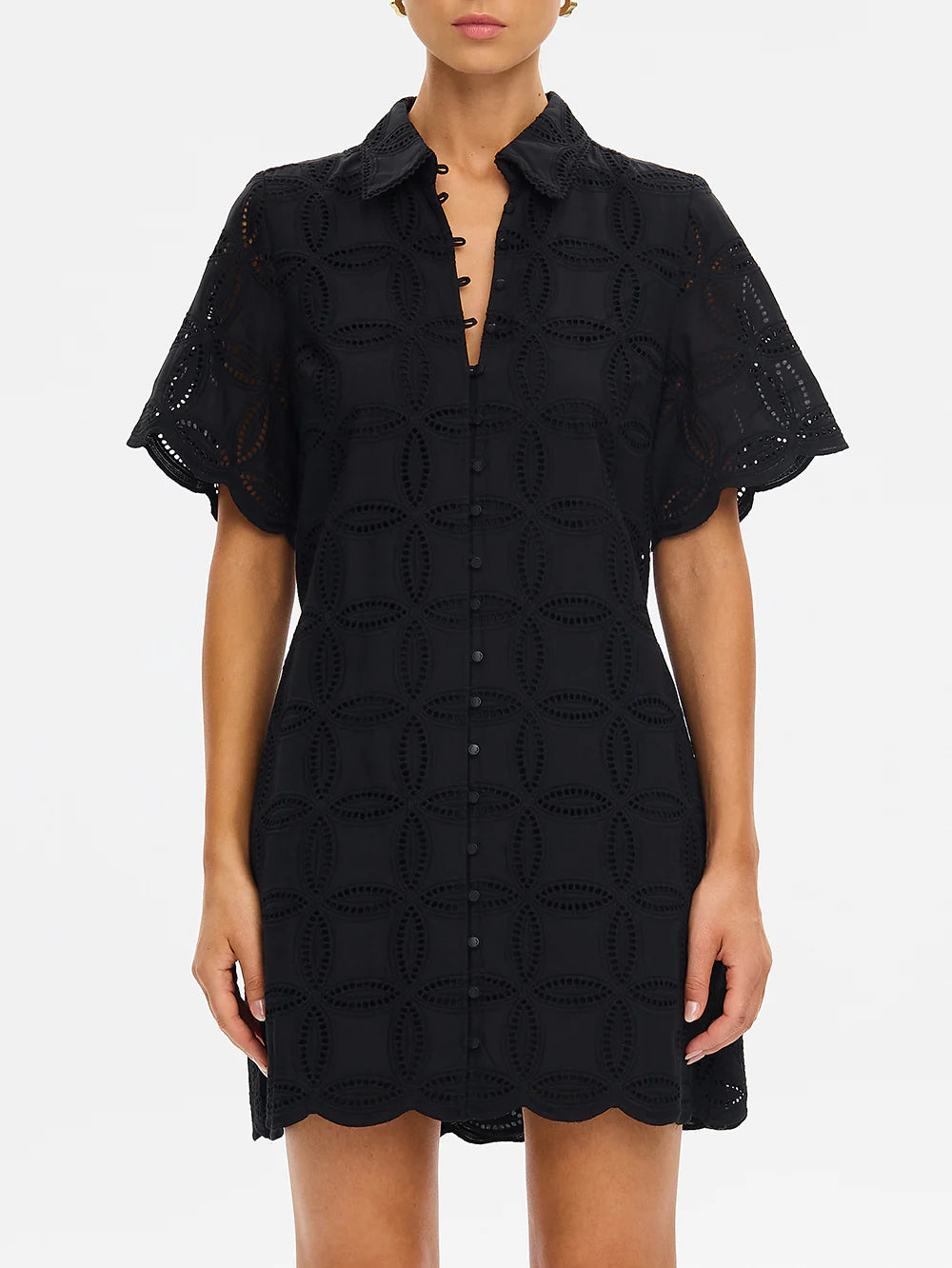 Kivari Rio Mini Shirt Dress- Black