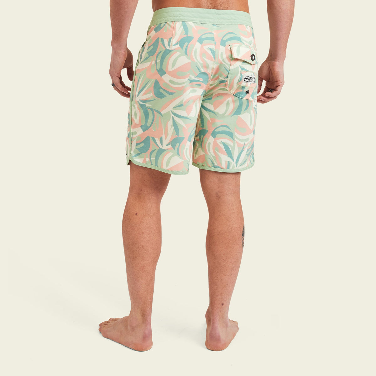 Howler Bros Bruja Boardshorts Monstera Mash -  Sherbet