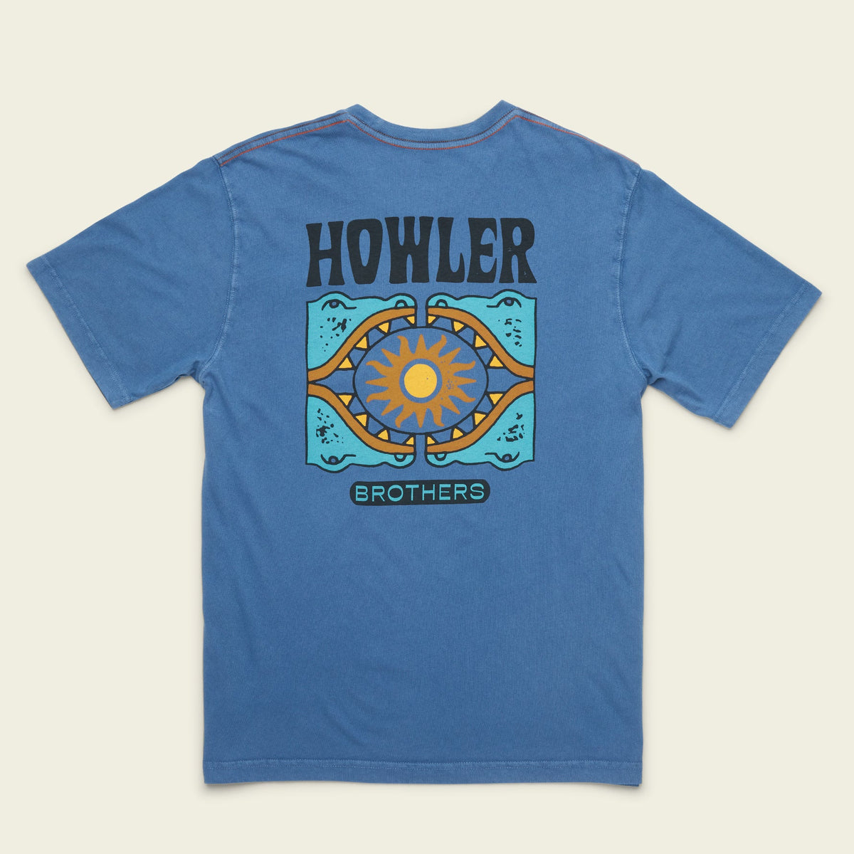 Howler Bros Cotton T-Shirt Sun Drinker - Blue