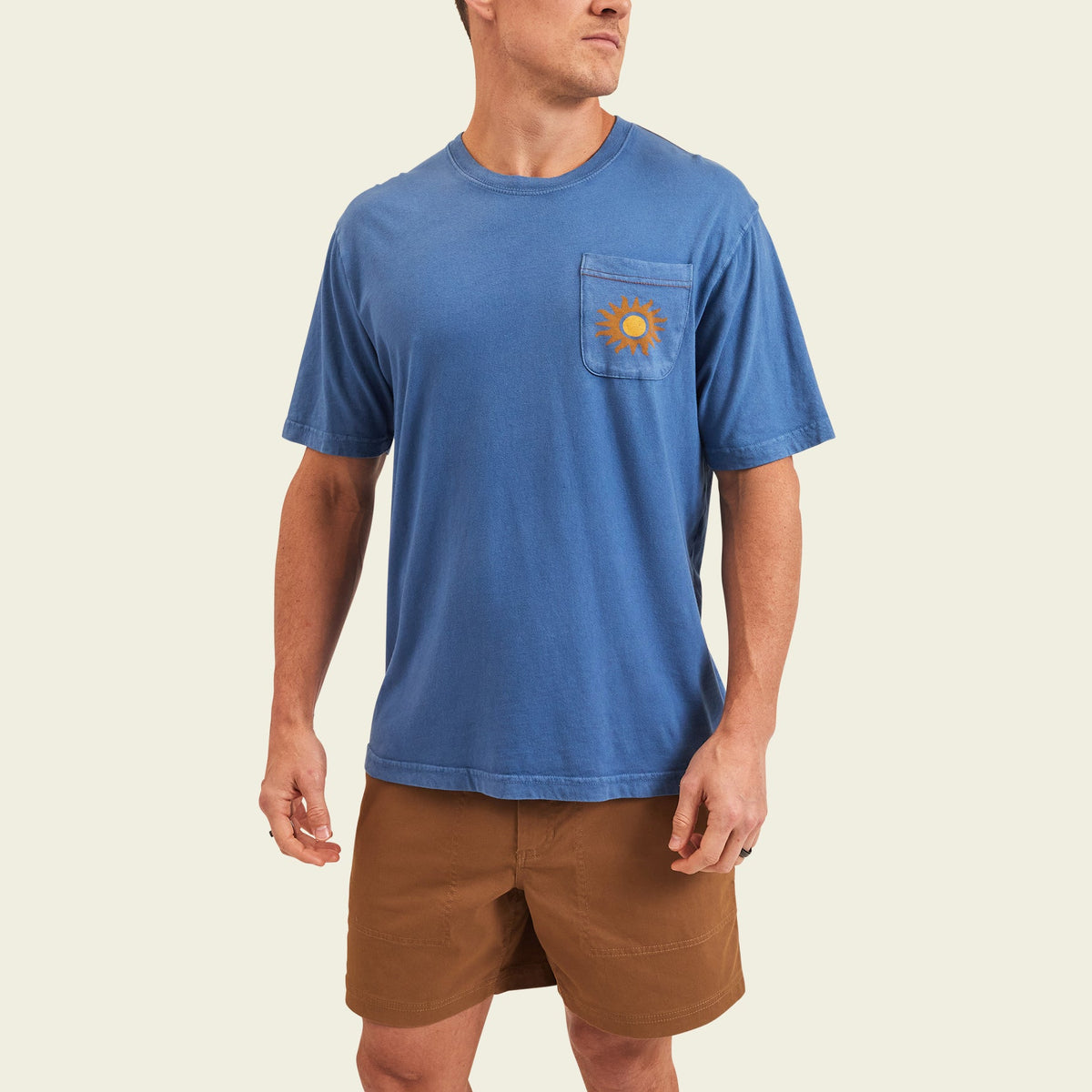 Howler Bros Cotton T-Shirt Sun Drinker - Blue