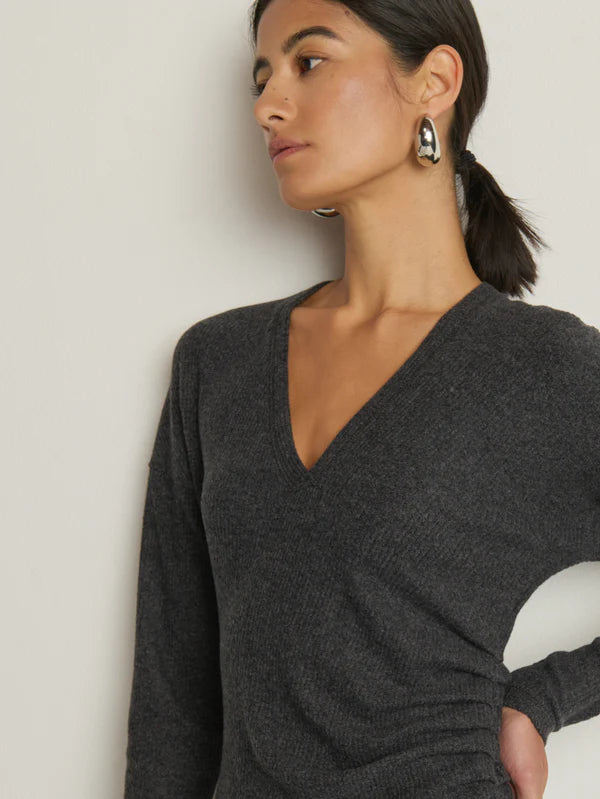 Nation Ltd. Sandrine Midi Dress - Heather Charcoal