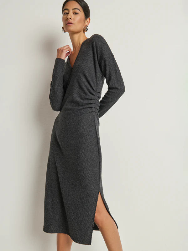 Nation Ltd. Sandrine Midi Dress - Heather Charcoal