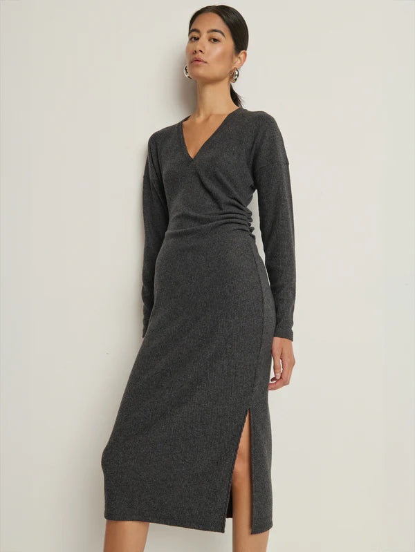 Nation Ltd. Sandrine Midi Dress - Heather Charcoal
