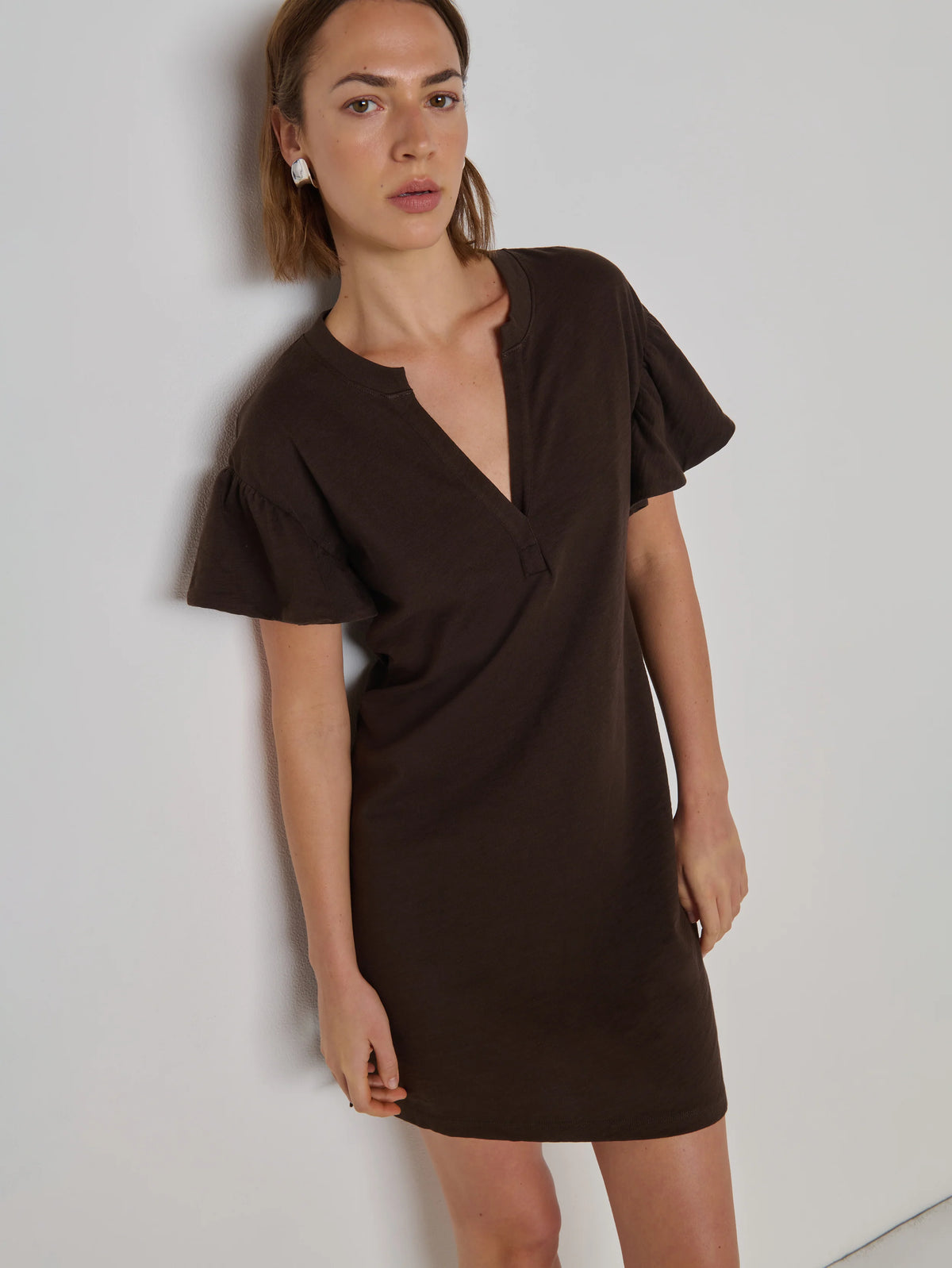 Nation Ltd Savannah Mini Dress - Cocoa