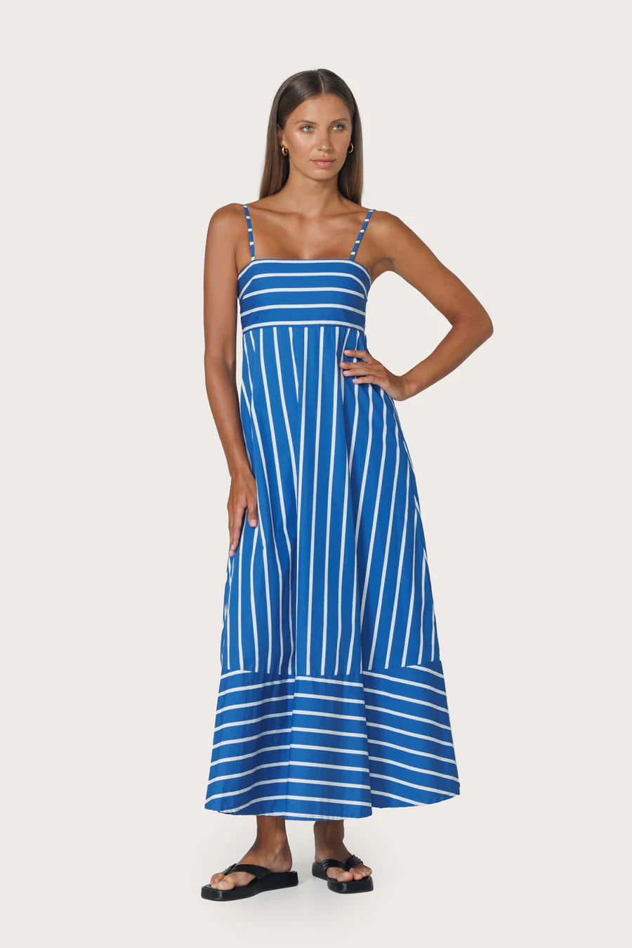 Lusana Tashi Poplin Dress - Vacay Stripe