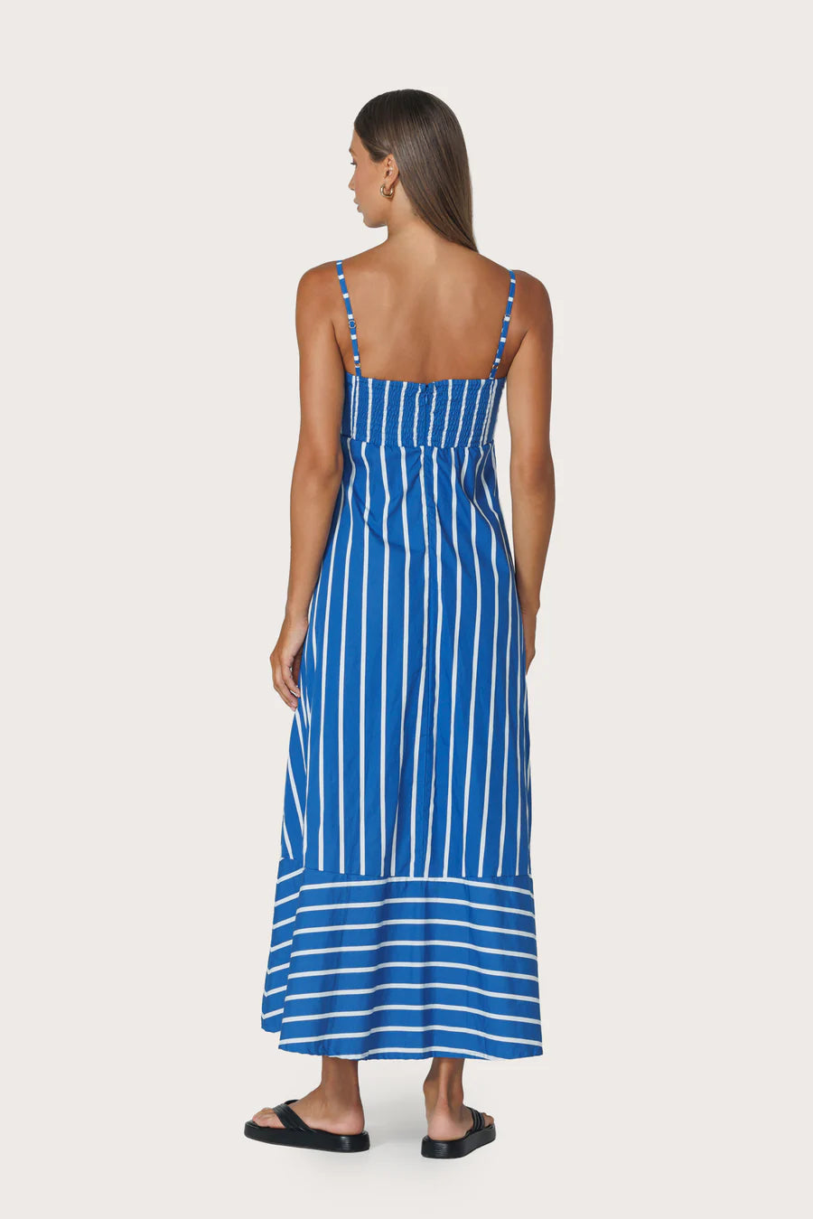 Lusana Tashi Poplin Dress - Vacay Stripe