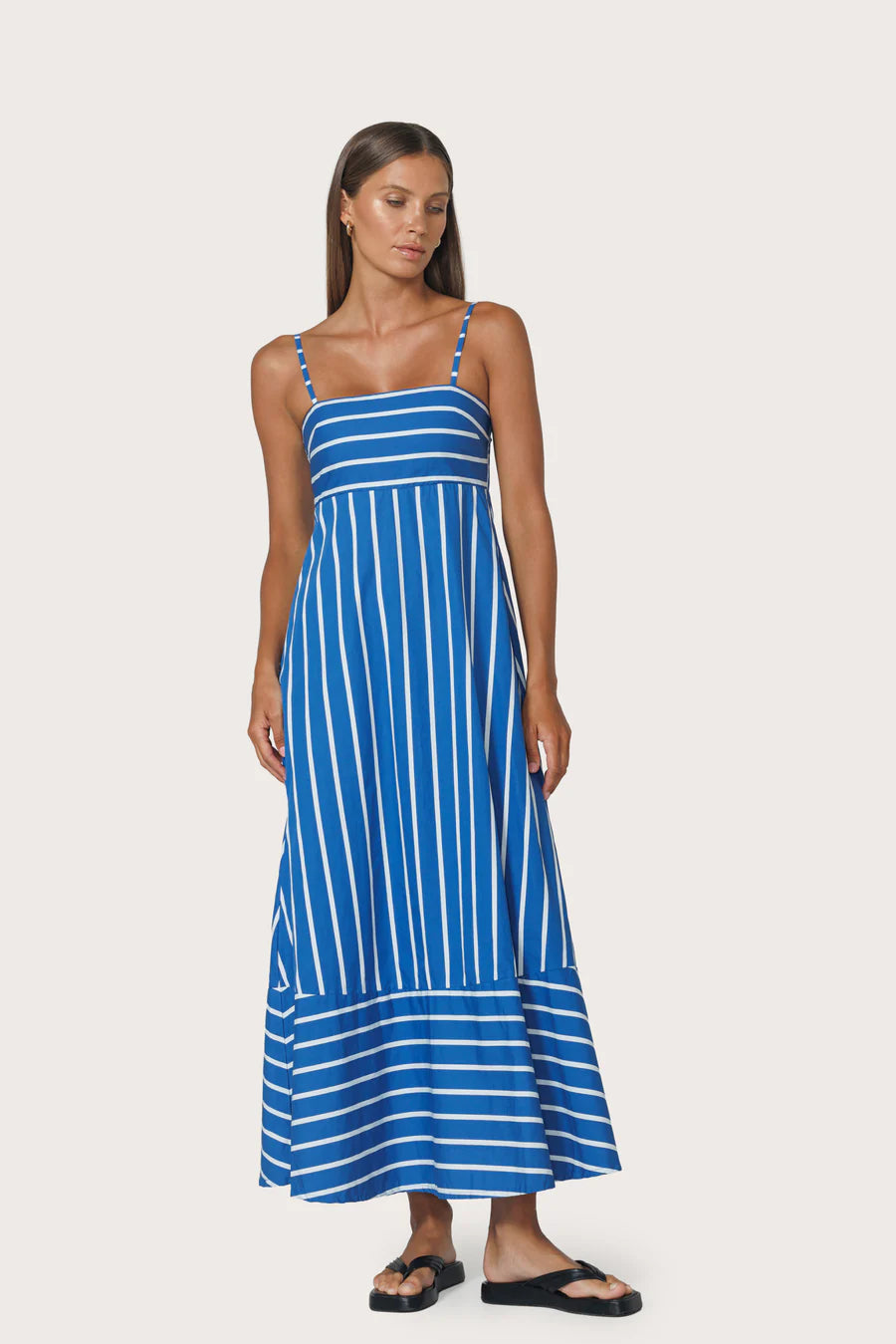 Lusana Tashi Poplin Dress - Vacay Stripe