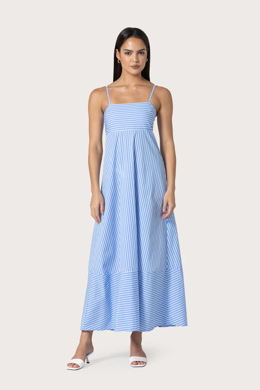 Lusana Tashi Maxi Dress- Coastal Stripe