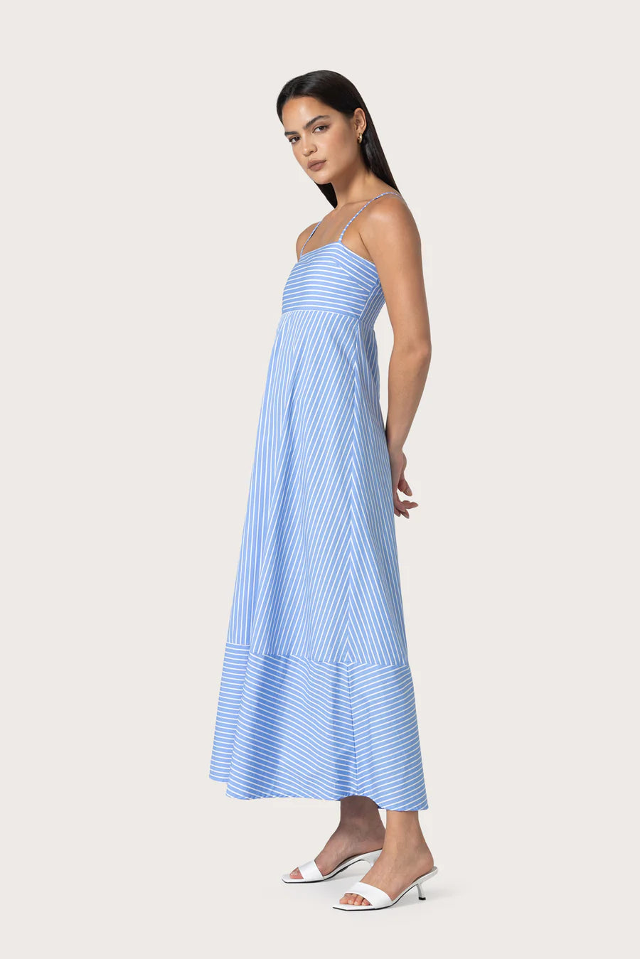 Lusana Tashi Maxi Dress- Coastal Stripe